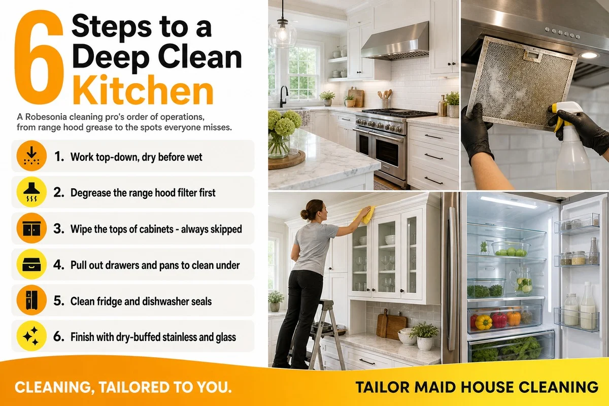 Six steps to a deep clean kitchen in Robesonia, PA - Tailor Maid House Cleaning